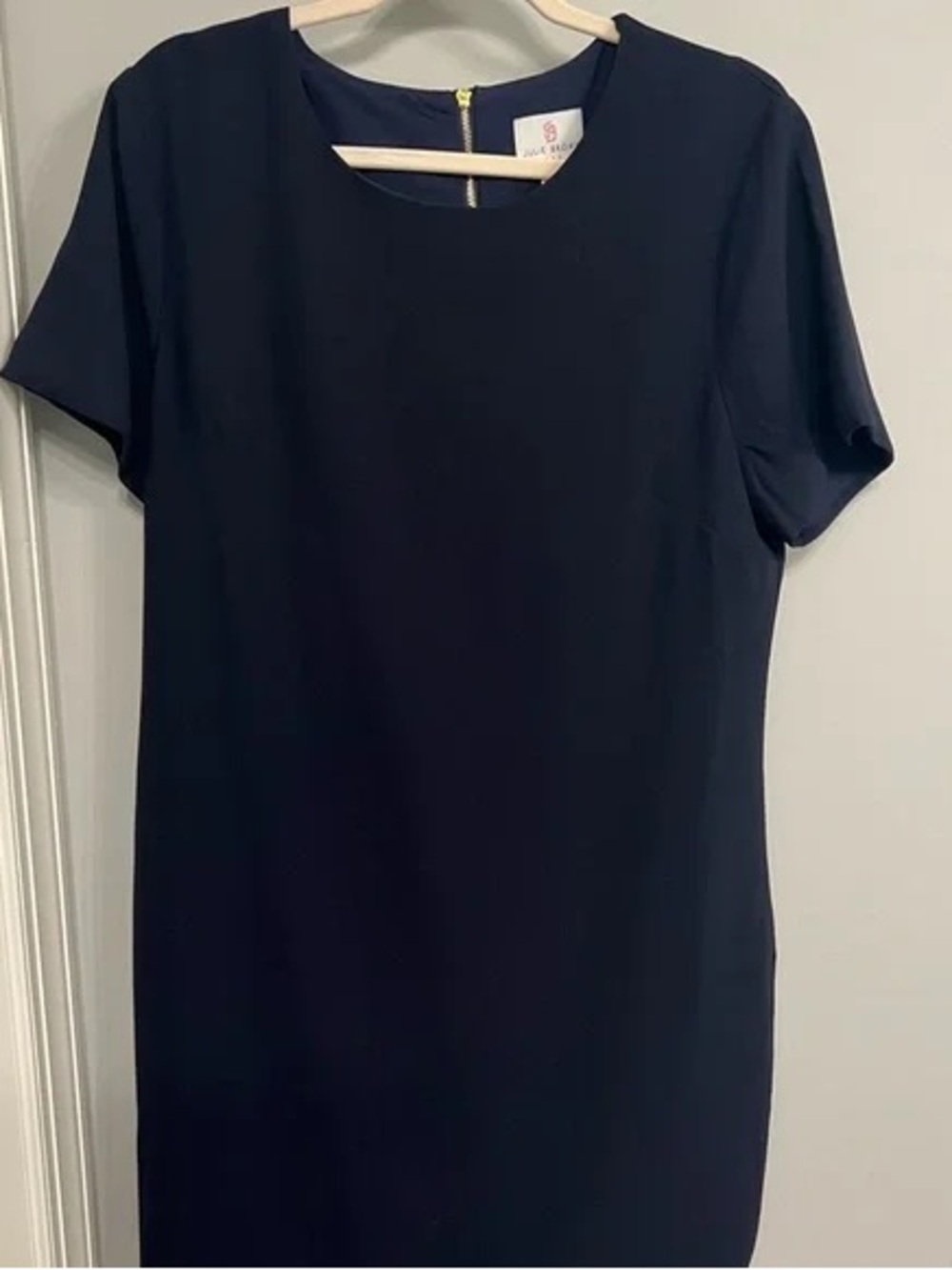 Julie Brown Navy Short Sleeve Shift Dress